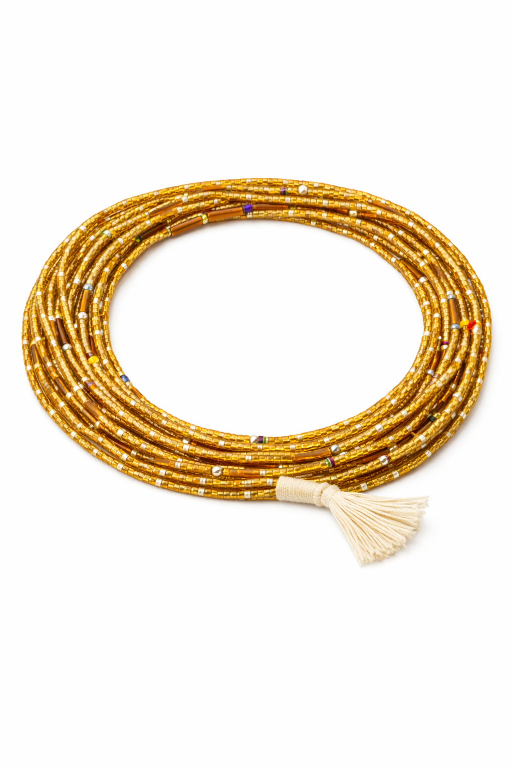 Ghanaian waist beads - Golden glow