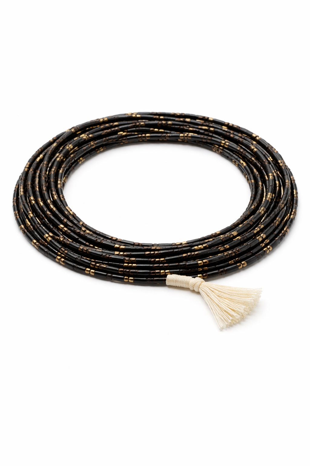 Ghanaian waist beads- Midnight Crown