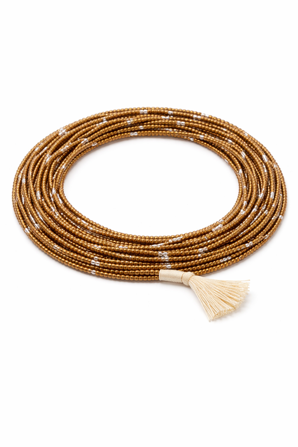 Ghanaian waist beads- Rooted Gold